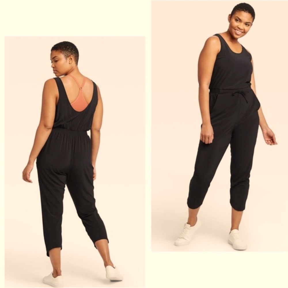 All in Motion Black Stretch Jumpsuit XXL
